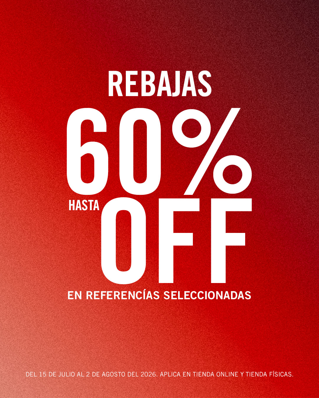 TEMPORADA DE REBAJAS CON 60%