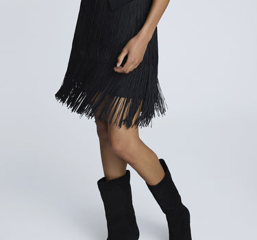 Falda para mujer fringe effect