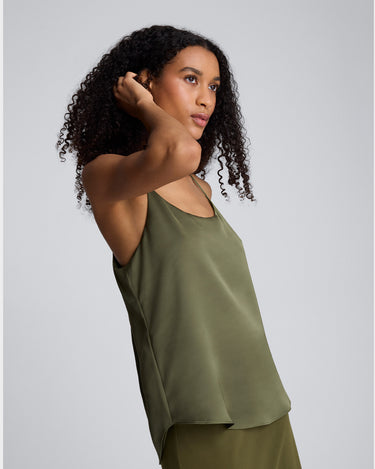 Blusa de tiras con escote redondo para mujer