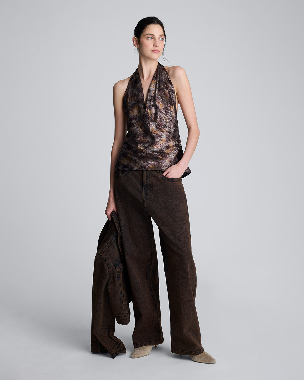 Blusa cruzada de tiras para mujer