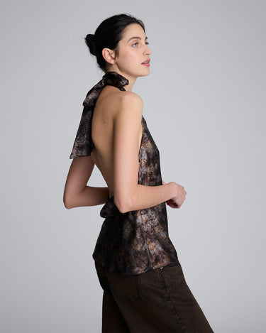 Blusa cruzada de tiras para mujer