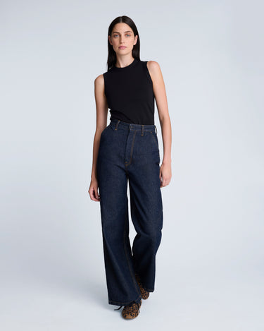Camiseta sin mangas de cuello redondo para mujer
