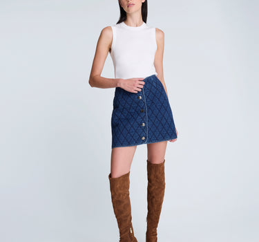 Top de cuello redondo sin mangas para mujer