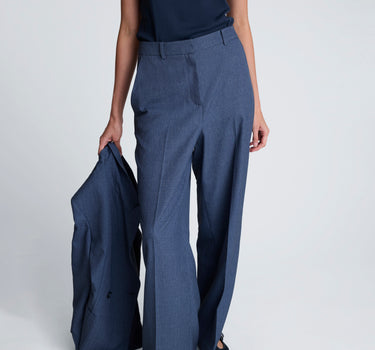 Pantalón fly front de cintura alta para mujer