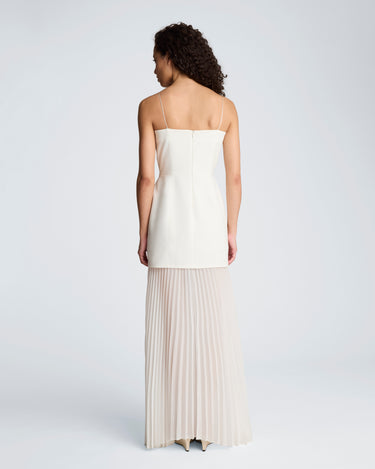 Vestido lencero con dobladillo plisado para mujer