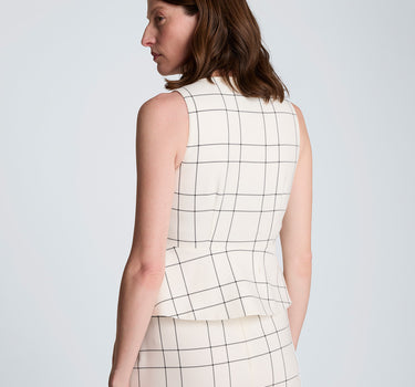 Chaleco casual a cuadros para mujer