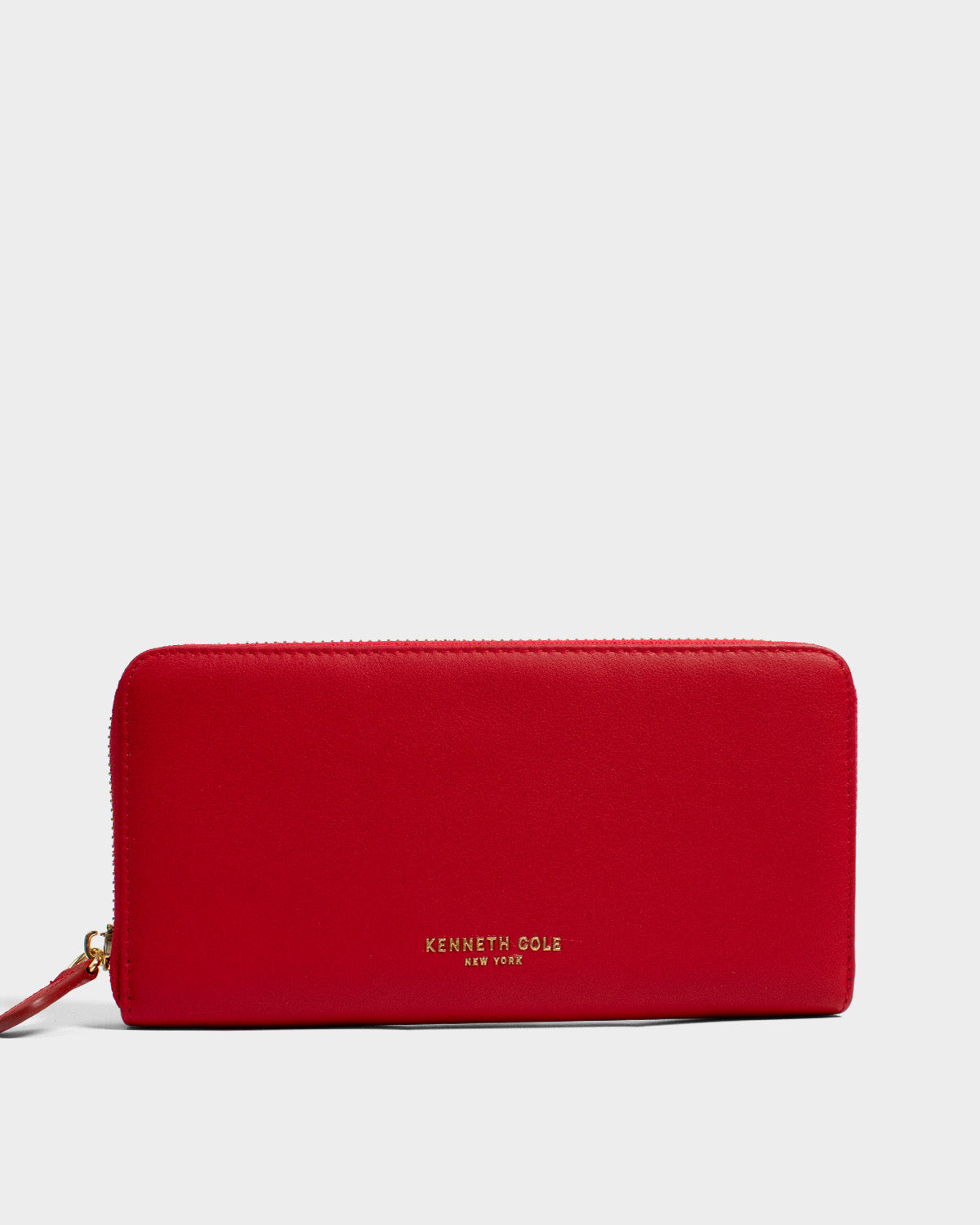 Billetera con cremallera de cuero para mujer luxa