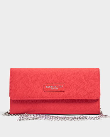 Billetera de cuero con correa para mujer luxa
