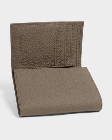 Billetera tríptica de cuero para mujer luxa