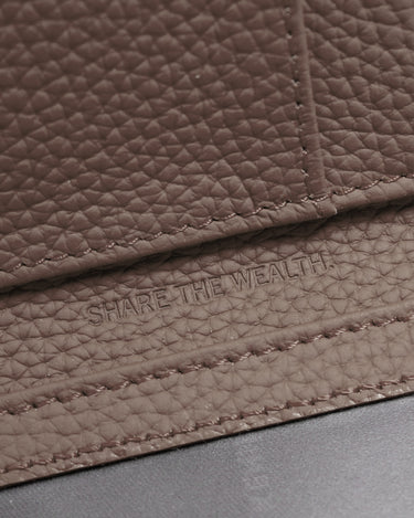 Billetera tríptica de cuero para mujer luxa