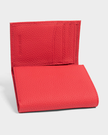 Billetera tríptica de cuero para mujer luxa