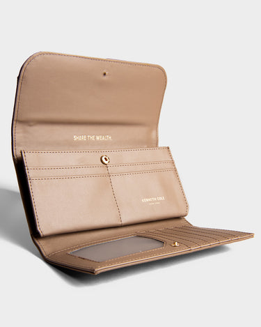 Billetera con solapa para mujer tailored chic