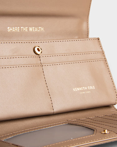 Billetera con solapa para mujer tailored chic