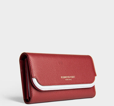 Billetera con solapa para mujer tailored chic