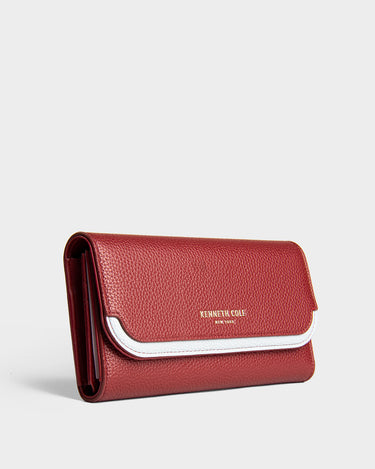 Billetera con solapa para mujer tailored chic