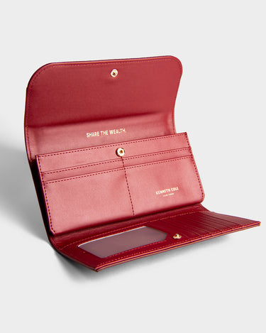 Billetera con solapa para mujer tailored chic