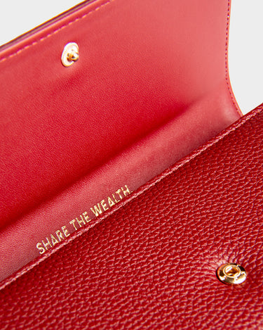 Billetera con solapa para mujer tailored chic