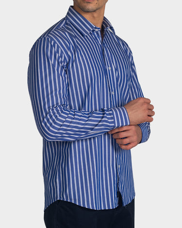 Camisa manga larga a rayas para hombre