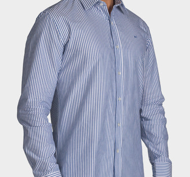 Camisa manga larga a rayas para hombre