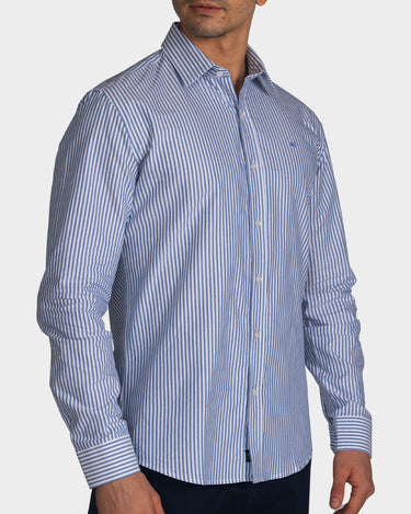 Camisa manga larga a rayas para hombre
