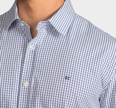 Camisa manga larga a cuadros para hombre