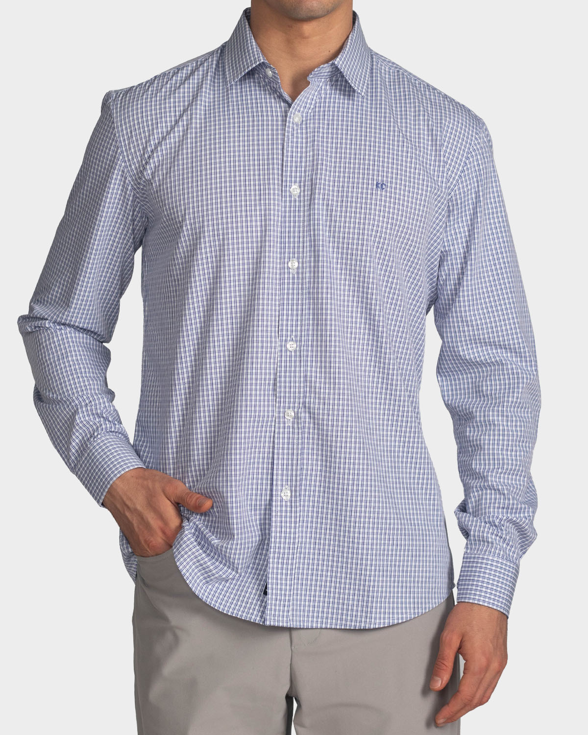 Camisa casual manga larga para hombre