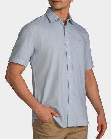 Camisa manga corta a cuadros para hombre