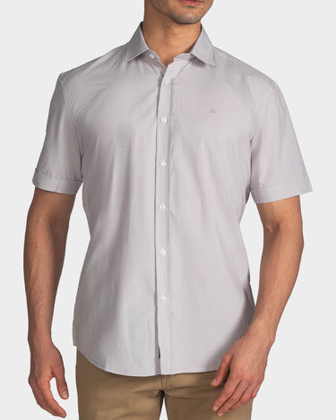 Camisa manga corta a cuadros para hombre