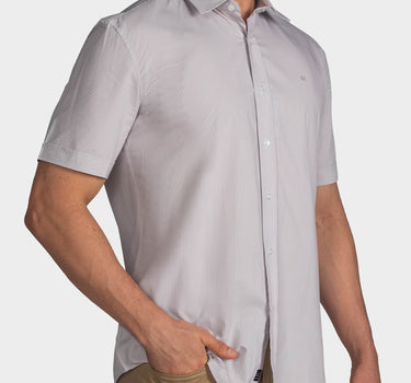 Camisa manga corta a cuadros para hombre