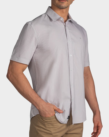 Camisa manga corta a cuadros para hombre