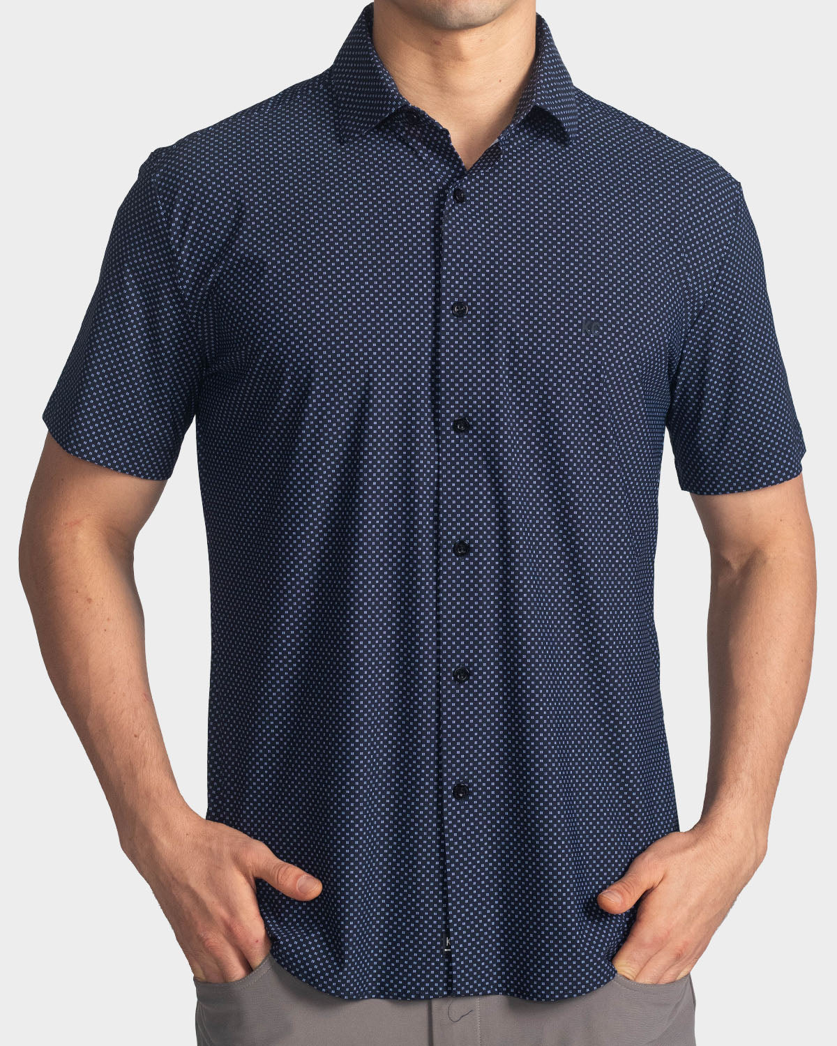 Camisa manga corta para hombre navy