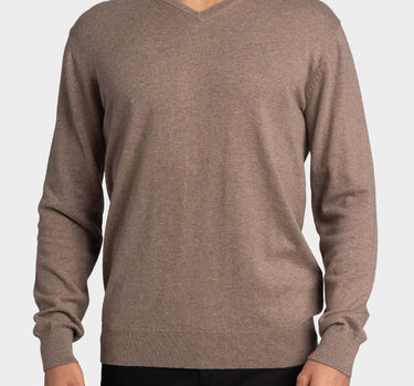 Suéter para hombre cuello v