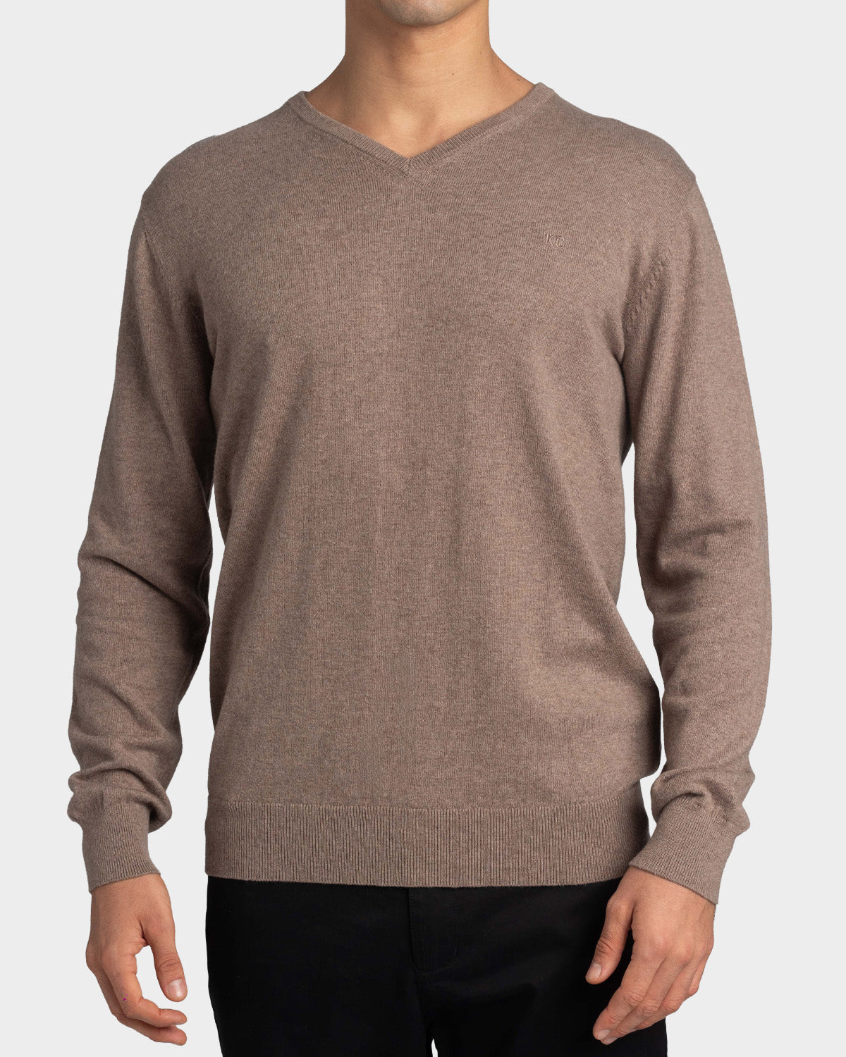 Suéter para hombre cuello v