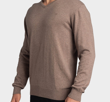 Suéter para hombre cuello v