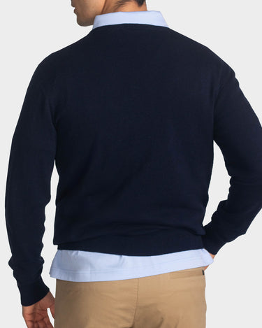 Suéter para hombre cuello v