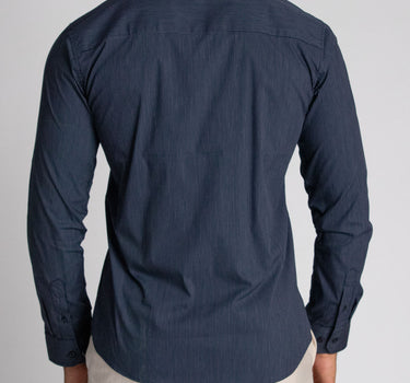 Camisa casual manga larga para hombre navy