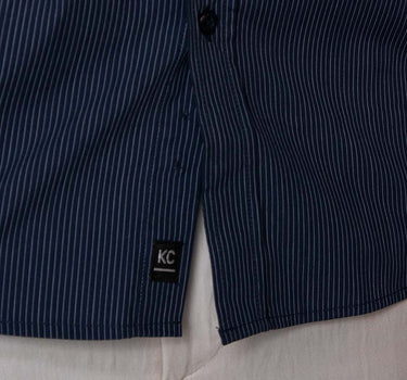 Camisa casual manga larga para hombre navy