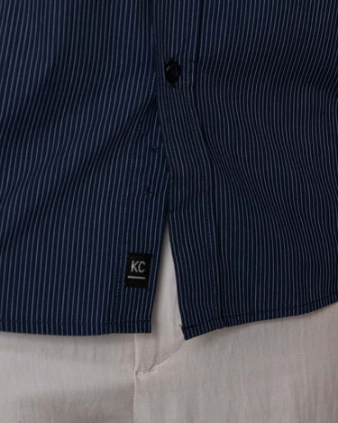 Camisa casual manga larga para hombre navy