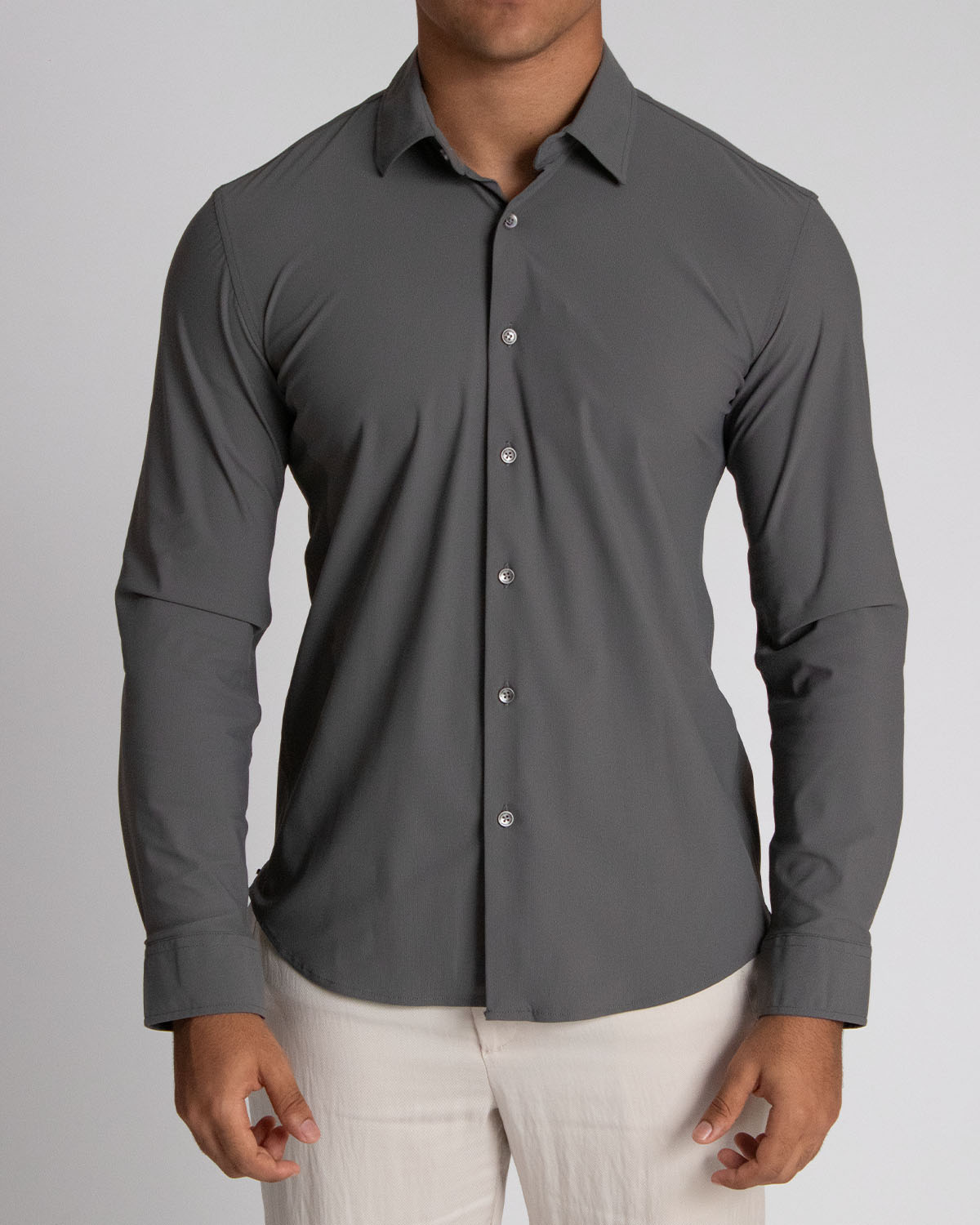 Camisa casual manga larga para hombre