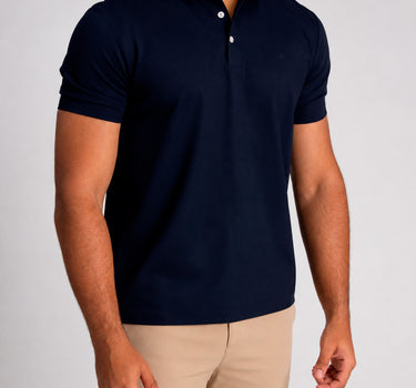 Polo fondo entero para hombre navy