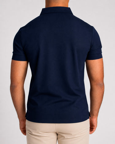 Polo fondo entero para hombre navy