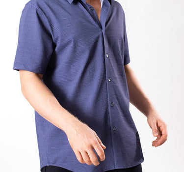 Camisa manga corta diseño a cuadros regular fit para hombre