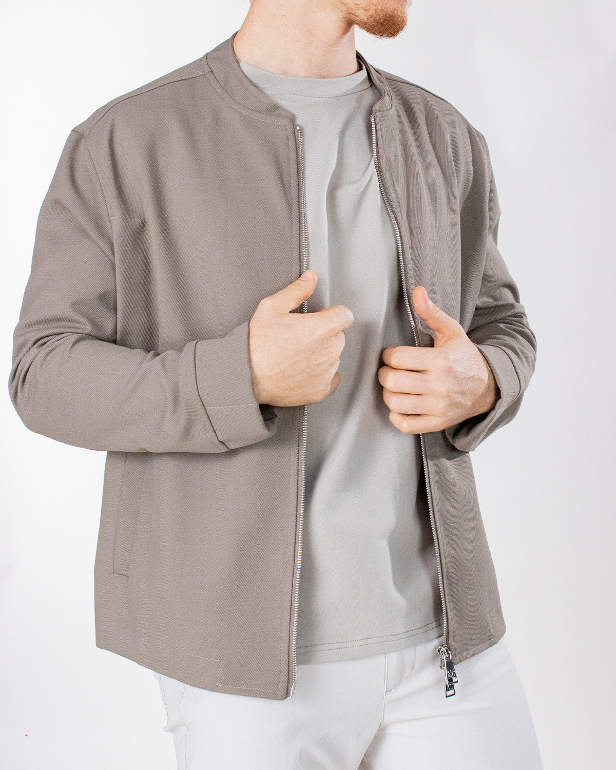 chaqueta diseño con cremallera regular fit para hombre