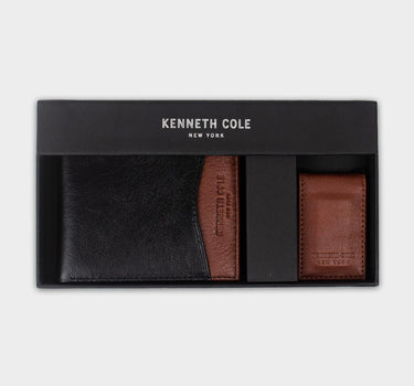 Kit tarjetero de cuero para hombre ryan