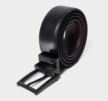 Correa de cuero reversible para hombre noir