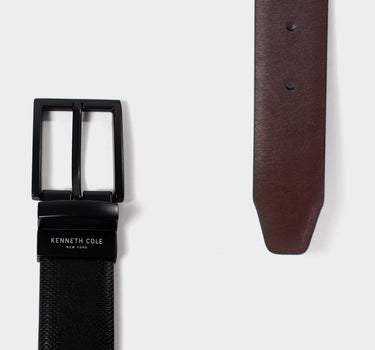 Correa de cuero reversible para hombre noir