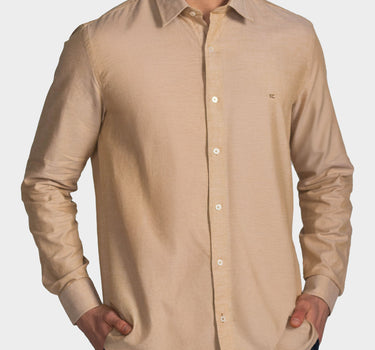 Camisa manga larga fondo entero para hombre