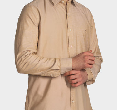 Camisa manga larga fondo entero para hombre