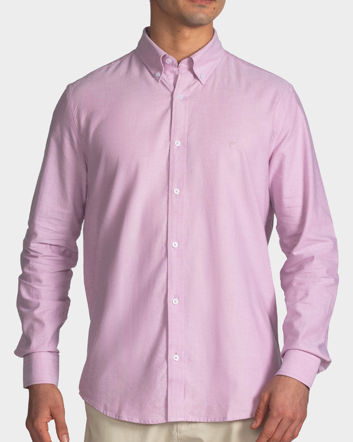 Camisa manga larga fondo entero para hombre