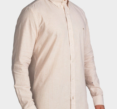 Camisa manga larga a rayas para hombre
